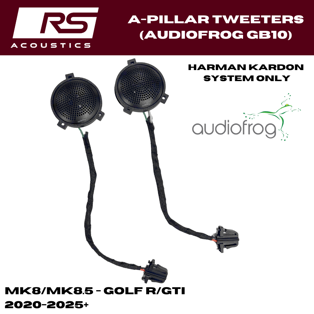 A-Pillar Tweeters (AudioFrog GB10) - MK8/MK8.5 Golf R/GTI (Harman Kardon)